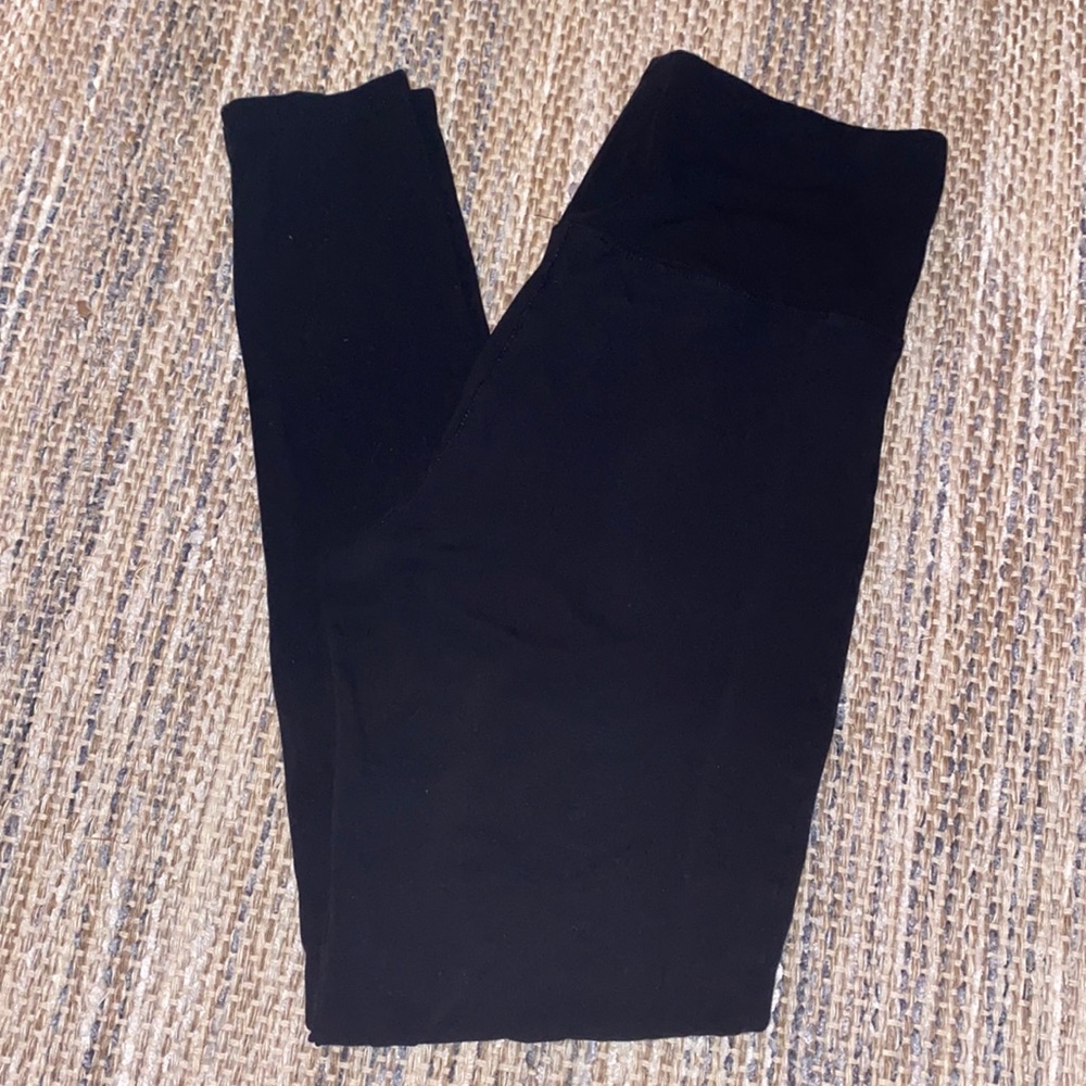 Simple Black Cotton Leggings